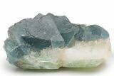 Cubic, Blue-Green Fluorite Crystal Cluster with Phantoms - China #217454-1